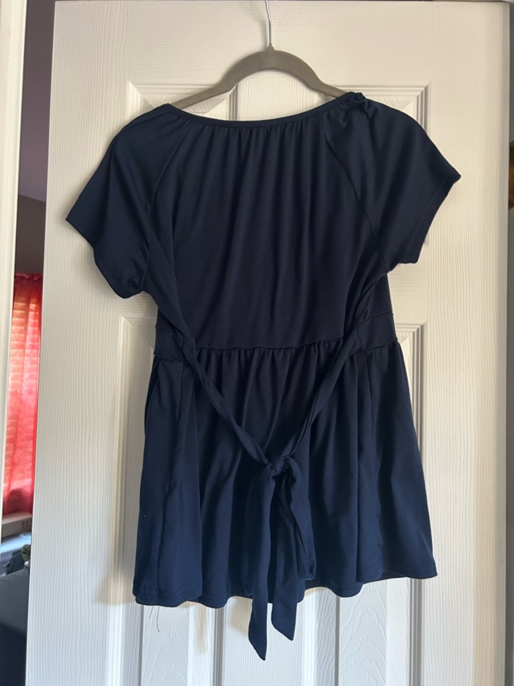 Small Navy Blue Maternity Top - Picture 2 of 2